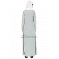 Front-open embroidery abaya - Sea Green Front-open embroidery abaya - Sea Green